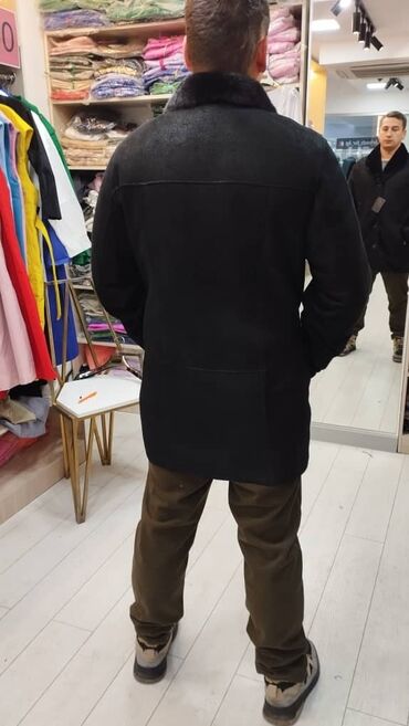 Дубленки: Мужская дублёнка классического кроя - Материал: натуральная овчина с — 3