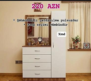 стол комод: 1.dehliz dolabi. - Üst hissədə böyük çərçivəli güzgü - 4 geniş — 1