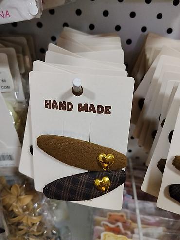 Набор заколок-невидимок HAND MADE (2 шт.) - Форма: овальные