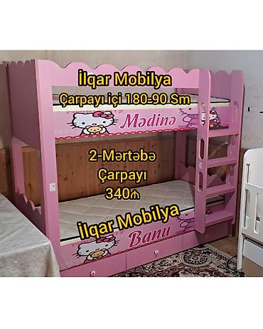 Oğlan və qız üçün, Yeni, Çarpayı, Matrassız, Siyirməsiz, Laminat