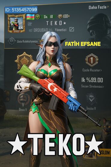 İnformatika: PUBG Mobile hesabı – “TEKO” - Platform: PUBG Mobile - Səviyyə: 85 -