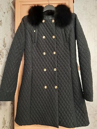 Пальто: Стёганое женское пальто Punky Klan (P&K), черное.Турецкое . Б.у — 1