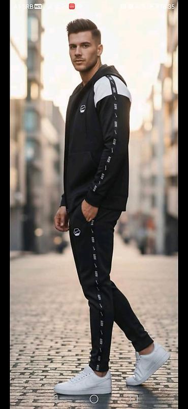 Trenerke: Muški komplet trenerke – dukserica na rajsferšlus i donji deo - Boja — 6