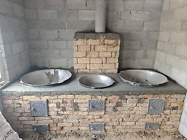 Дровяные печи: Уличная/домашняя дровяная очаговая печь под казаны (стационарный — 3