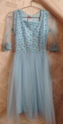 женские костюмы с юбкой: Məhsul: 2 qadın geyimi dəsti 1) Göy rəngli tül ziyafət/libas - Üst