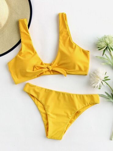 calvin klein kupaci jednodelni: M (EU 38), Likra, Jednobojni, bоја - Žuta