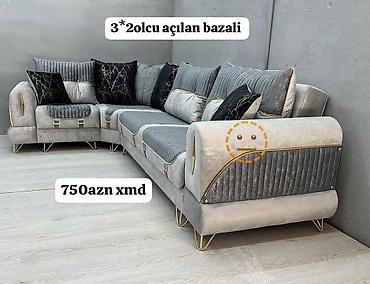 Divanlar: 3*2 ölçüdə açılan bazalı divan. Qonaq otağı və ya istirahət guşəsi — 1