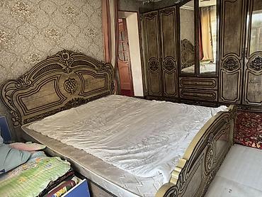 Спальные гарнитуры: Спальный гарнитур, Б/у, Двуспальная кровать, Шкаф, Тумба, Платная доставка, цвет - Бежевый — 3