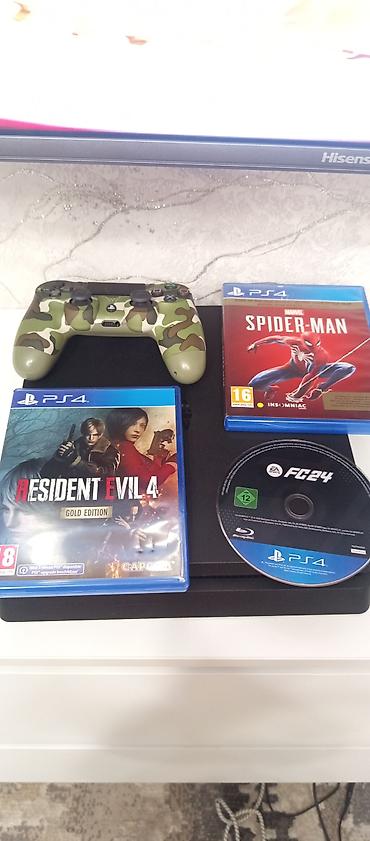 🎮 PS4 Slim 1 ТБ + игры Продаю PS4 Slim 1 ТБ, 2-я ревизия в отличном