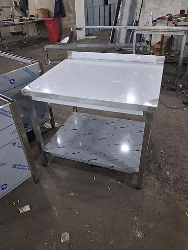 Оборудование для ресторанов, кафе: Paslanmayan nerj masaların satışı ünvana çatdırlması. Ölçü 140×60 H85 — 1