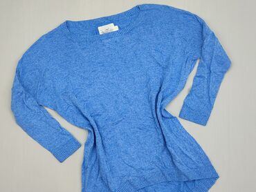 Bluzki: Bluza H&M, S (EU 36), stan - Bardzo dobry, wzór - Jednolity kolor, kolor - Błękitny