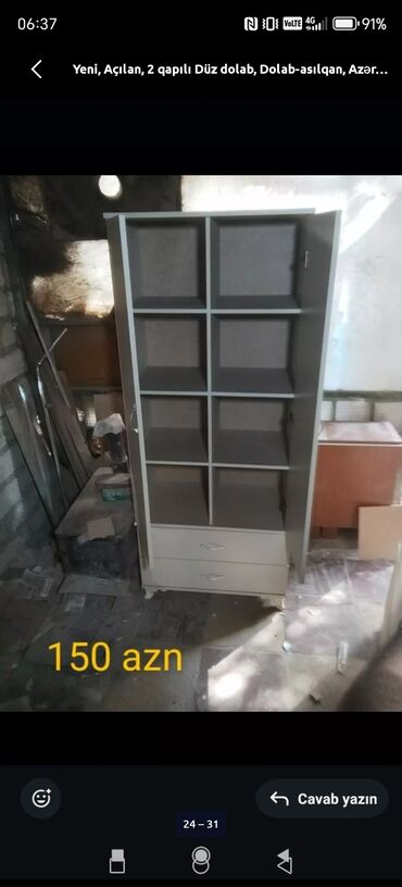 Dolablar: Yeni, Açılan, 2 qapılı Düz dolab, Dolab-asılqan, Azərbaycan — 28
