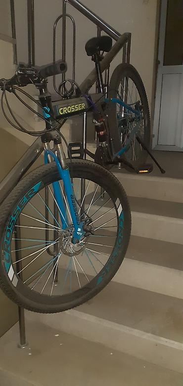 cross motorsiklet: Crosser dağ velosipedi - Rəng: qara-mavi - Çərçivə: alüminium — 4