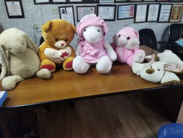 Игрушки: Мягкие игрушки каждый по 500 сом почти новые