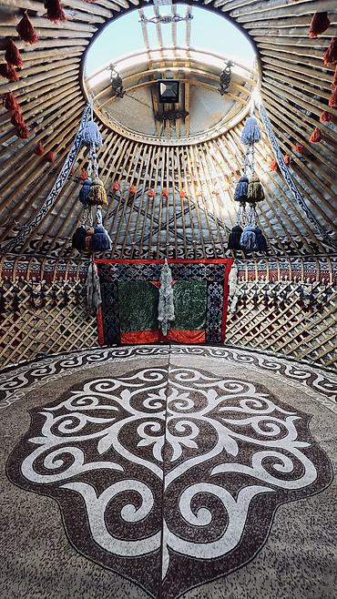 Аренда юрт: Аренда юрты, Каркас Деревянный, 85 баш, Стол, С полом, Казан — 30