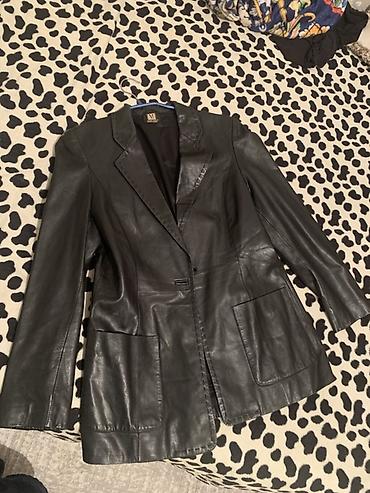 Пиджаки, жакеты: Срочная цена ‼️ Женский кожаный пиджак-жакет. - Цвет: черный. - — 10