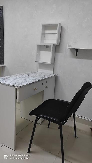 kapron stol stul: Manikür/Makiyaj üçün iş 2 eded masası - Masa: ağ rəngli korpus — 2