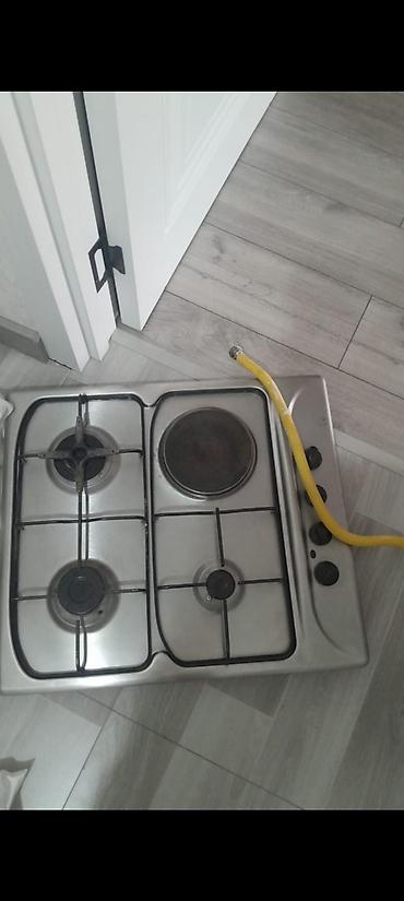 Qaz-elektrik kombinə edilmiş bişirici panel - Paslanmayan poladdan