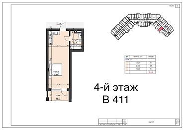 на берегу: 1 комната, 55 м², Элитка, 4 этаж, ПСО (под самоотделку) — 3