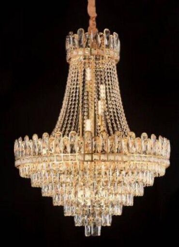 Люстры: Хрустальные подвесные люстры с LED-подсветкой - Эффектные — 32