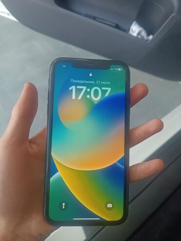теле: IPhone Xr, Колдонулган, 64 ГБ, Jet Black, Каптама, Кабель, 75 %