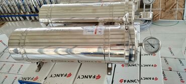 Nasoslar və hidroforlar: Paslanmayan poladdan (inox) korpuslu sənaye tipli maye filtrləri -