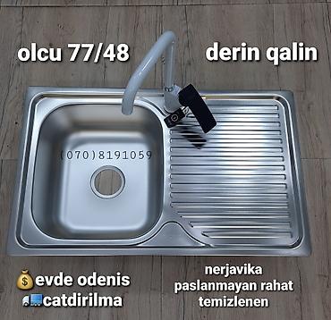 Santexnika: Moyka canaq moyka nerjavika paslanmayan Mebele kecme her olcude — 2