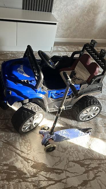 Uşaq üçün elektrikli off-road tipli maşın və 3 təkərli skuter dəsti