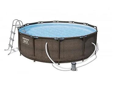 скиммер: Bestway Steel Pro MAX Ротанг 366×100 см – Каркасный бассейн с — 5