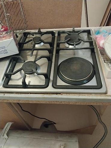 Quraşdırılan kombinə edilmiş soba paneli - 3 qaz ocağı + 1 elektrikli