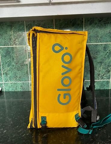 сумка глово: Терморюкзак курьера Glovo (жёлтый, брендированный) - Форм-фактор — 2