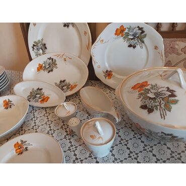 Digər qab-qacaq və mətbəx ləvazimatları: 🍽️ Qədimi porselen qab dəsti satılır! 🌸 🔸 Mənşə: Rusiya — 3