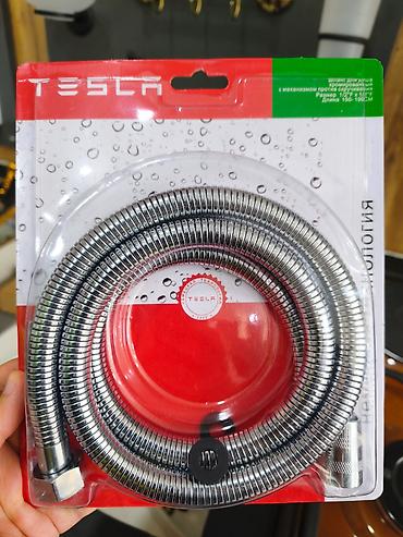 Душевые шланги: TESLA duş şlanqı - Material: xrom örtüklü, möhkəm metal spiral korpus — 1