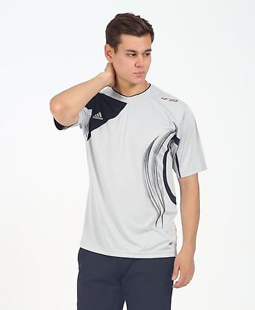 фирменные adidas: Мужская спортивная футболка adidas - Тип: тренировочная футболка с — 4