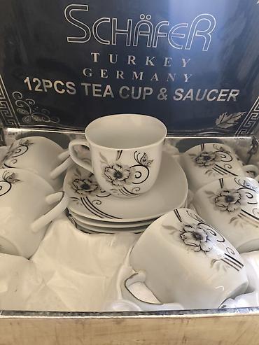 Çay dəsti, rəng - Ağ, Schafer, 6 nəfərlik, Almaniya