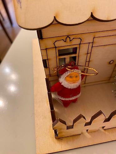 ev dizaynları kataloq: Dekorativ işıqlı taxta ev. 🏠✨ — 6