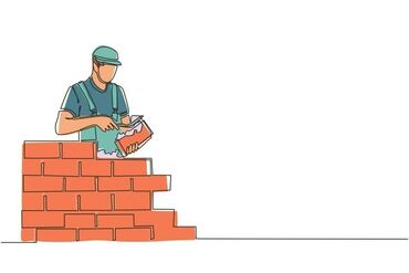 профессиональное озеленение: Услуги каменщика для кладки стен из кирпича. Выполнение работ по