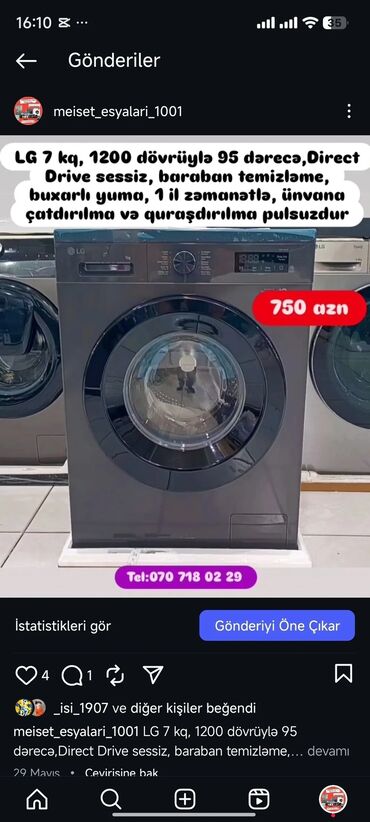 Paltaryuyan maşınlar: Paltaryuyan Anbardan satiş.Qimətlər aşagida qeyd olunub.Ünvana — 49