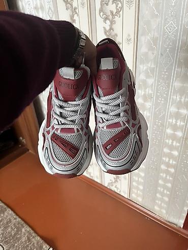 bas ortusu: Krossovka – GUOLCX brendi, chunky/dad style dizayn. - Rəng: ağ, boz — 5