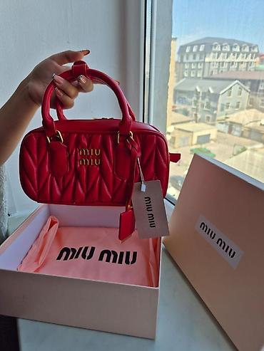 uşaq çantaları: Miu Miu qadın çantası - Rəng: parlaq qırmızı - Material: yumşaq — 1