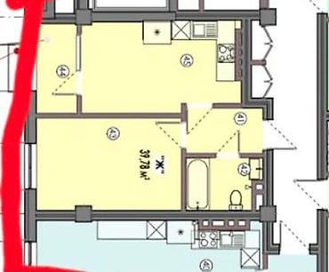 квартира в хрущёвке: 1 комната, 40 м², Элитка, 5 этаж, ПСО (под самоотделку) — 1
