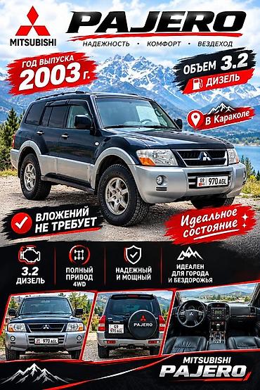 Mitsubishi Pajero: 2003 г., 3.2 л, Автомат, Дизель, Внедорожник