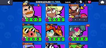 Digər kolleksiyalar: Brawl Stars oyun hesabı - Kupa yolu: 9565 - Toplanan savaşçılar — 6