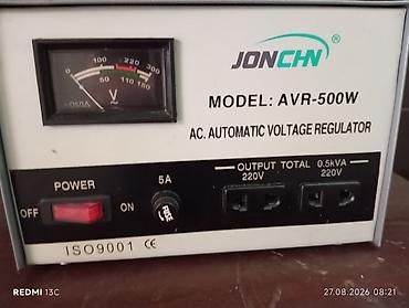 JONCHN AVR-500W – avtomatik gərginlik stabilləşdirici. Xüsusiyyətlər