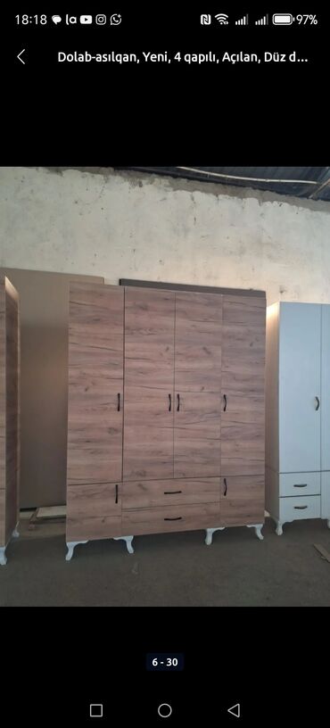 Dolablar: Yeni, Açılan, 4 qapılı Düz dolab, Dolab-asılqan — 2