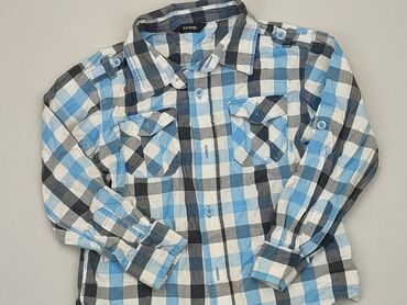bluzki z długim rękawem shein: Koszula 4-5 lat, stan - Dobry, wzór - Kratka, kolor - Kolorowy