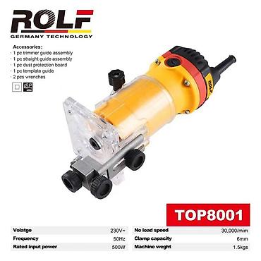 board: Мощный компактный кромочный/ручной фрезер ROLF TOP8001 (Germany — 1