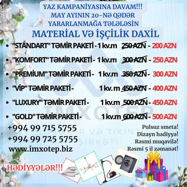 qapilar ev: 🌱yaz kampani̇yasina davam!!!🌱 hər büdcəyə uyğun təmi̇r