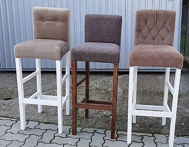 Stolice: Barske stolice sa naslonom – tapacirane - Model: visoke barske — 4