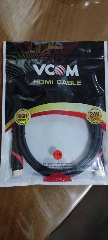 Audio və video kabellər: HDMI kabel . Uzunluğu 1.8 metrə. Təzədir